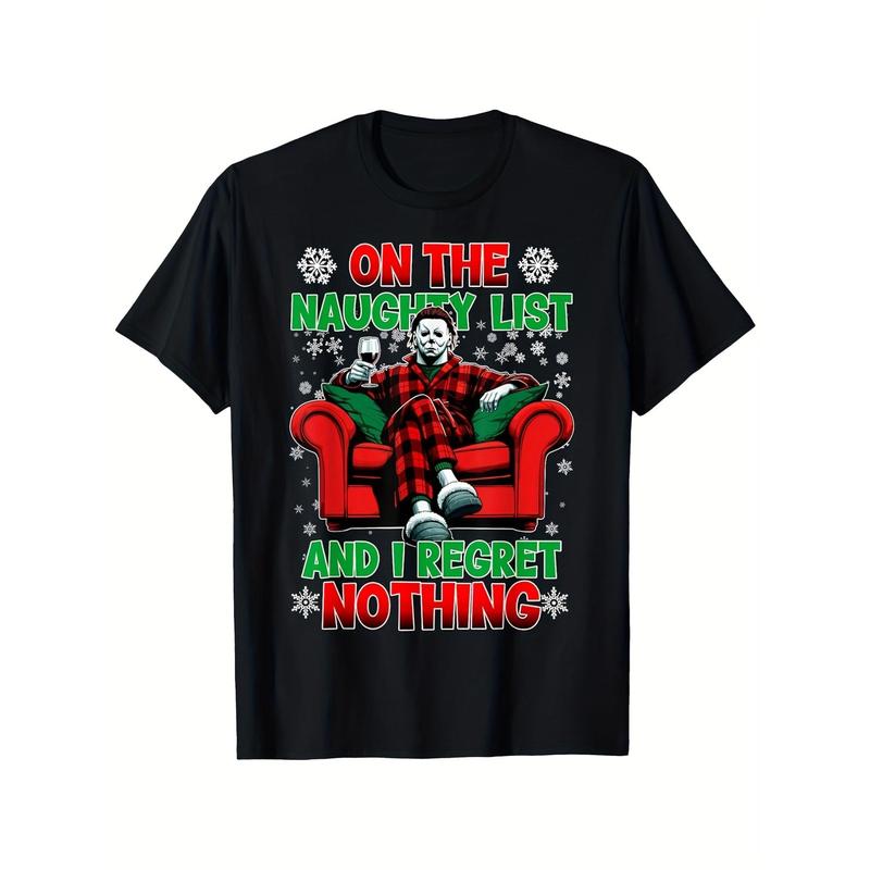 On the Naughty List and I Regret Nothing Horror Christmas T-Shirt/Sweatshirt/Hoodie
