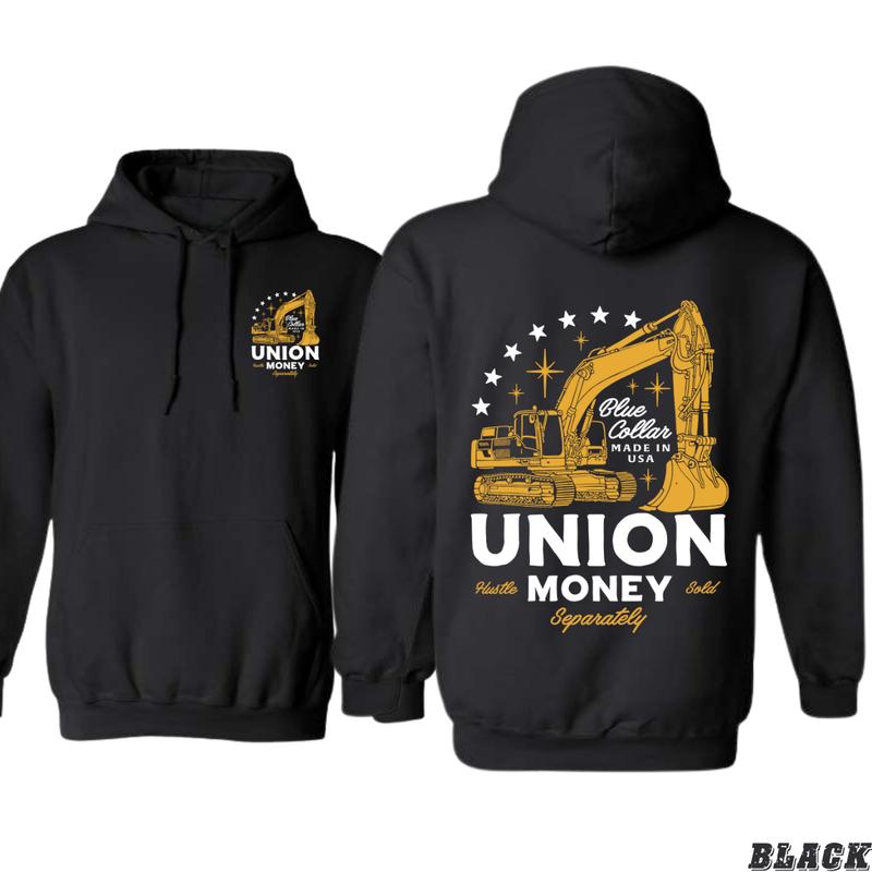 Union Money Blue Collar Excavator T-Shirt/Sweatshirt/Hoodie