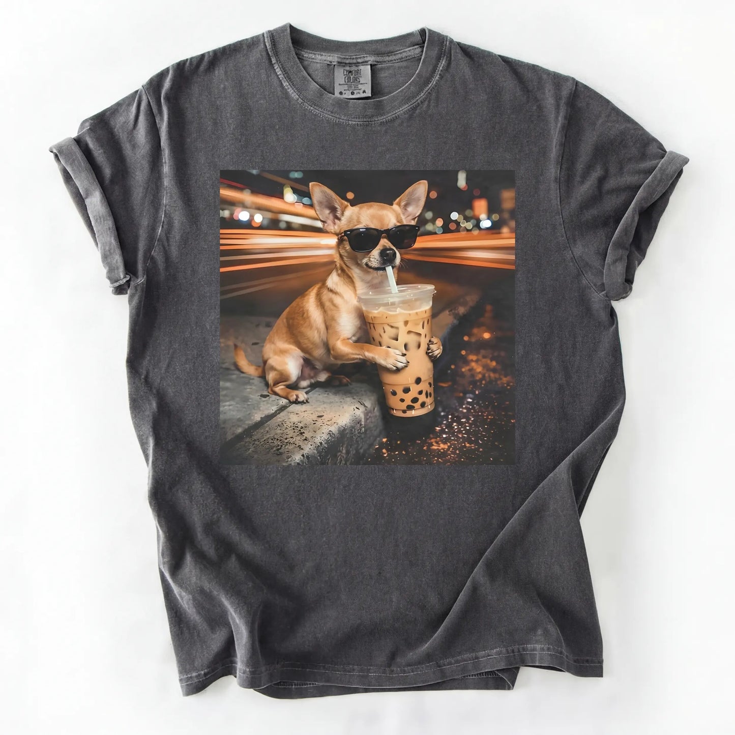 Dog Drinking Bubble Tea Meme Gift for Dog Lovers T-Shirt/Sweatshirt/Hoodie