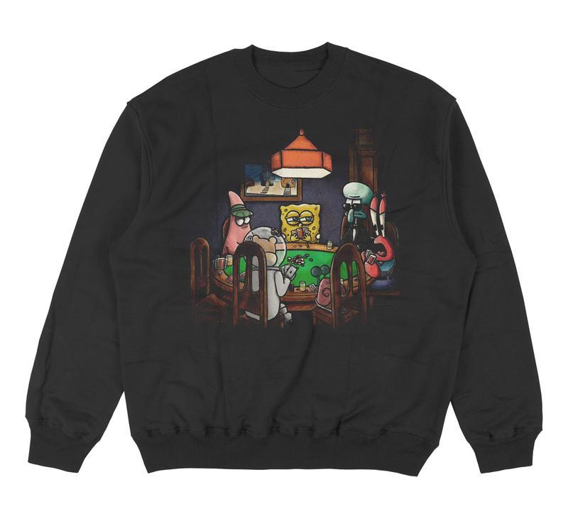 SpongeBob Playing Poker Funny T-Shirt/Sweatshirt/Hoodie