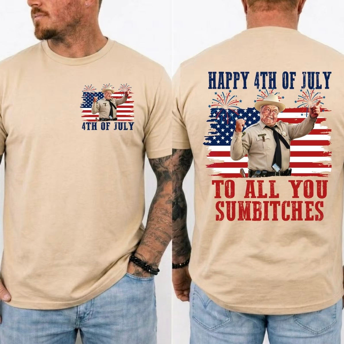 Happy 4th Of July To All You Smokey And The Bandit Movie T-Shirt/Sweatshirt/Hoodie