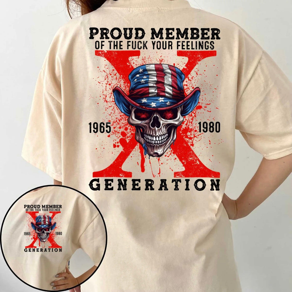Custom Gen X Skull New Version T-Shirt/Sweatshirt/Hoodie