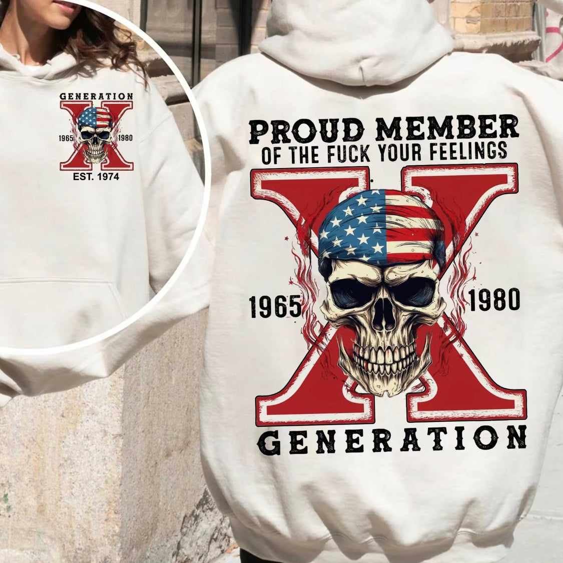 Custom Gen X Skull New Version T-Shirt/Sweatshirt/Hoodie