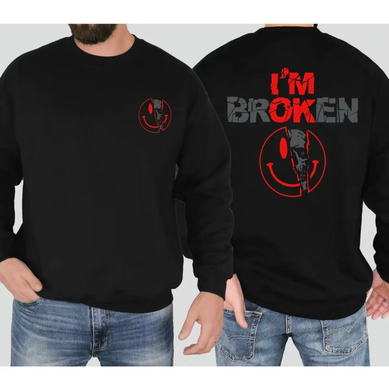 I'm Broken Horror Smile Face T-Shirt/Sweatshirt/Hoodie