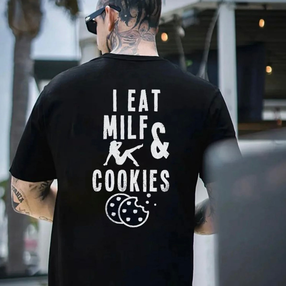 I Eat Milf & Cookies Funny T-Shirt/Sweatshirt/Hoodie