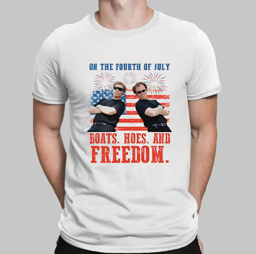On The Fourth Of July Boats Hoes And Freedom Parody Step Brothers T-Shirt/Sweatshirt/Hoodie