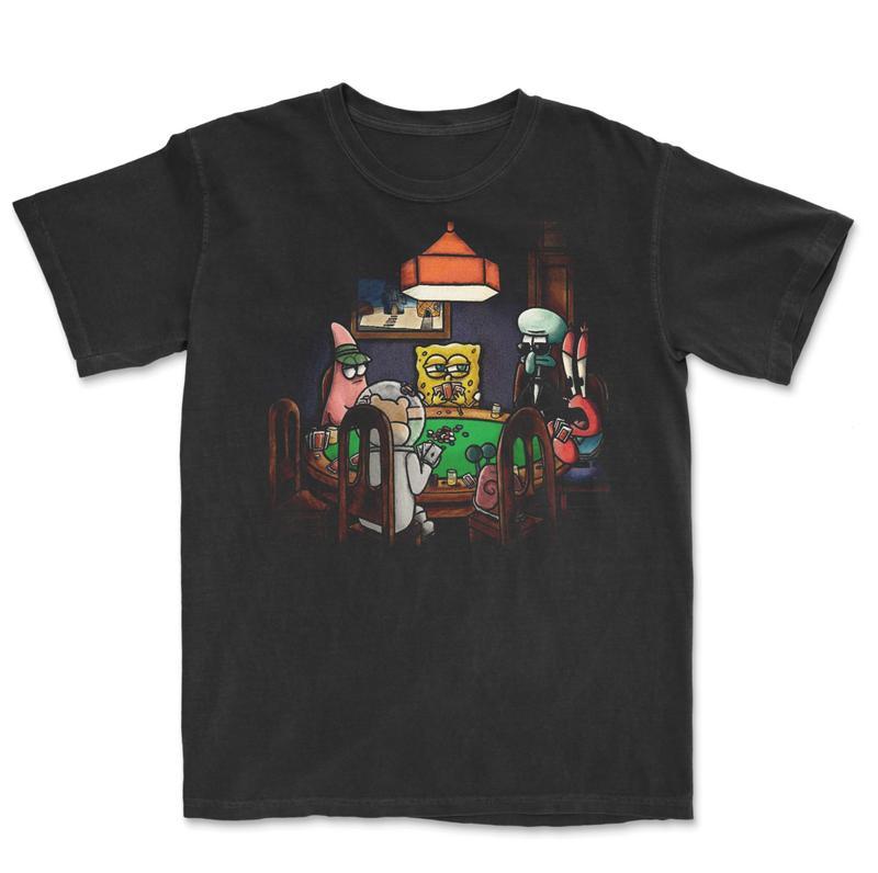 SpongeBob Playing Poker Funny T-Shirt/Sweatshirt/Hoodie