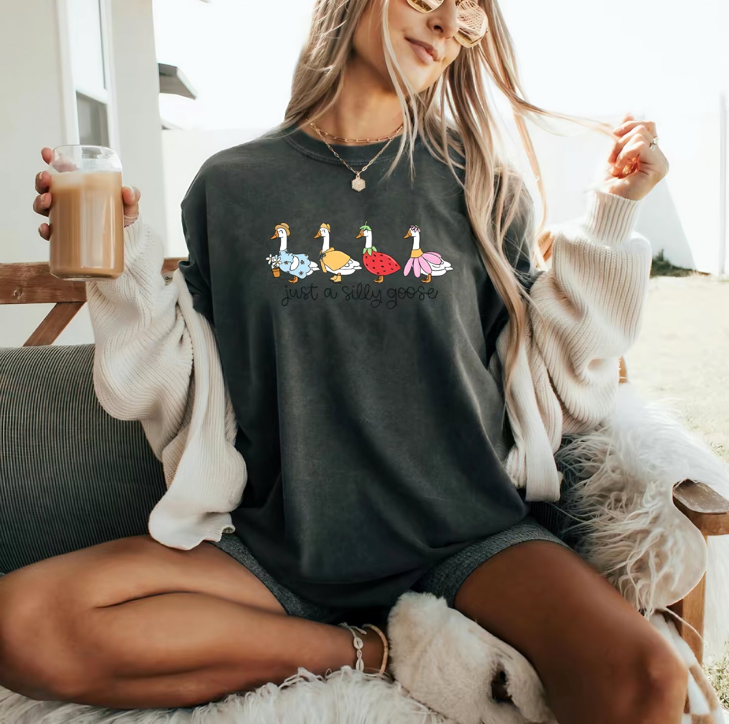 Just A Silly Goose Funny T-Shirt/Sweatshirt/Hoodie