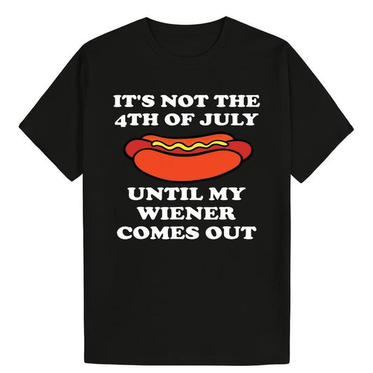 Hot Dog Funny 4th of July Wiener Comes Out Humor Print T-Shirt/Sweatshirt/Hoodie