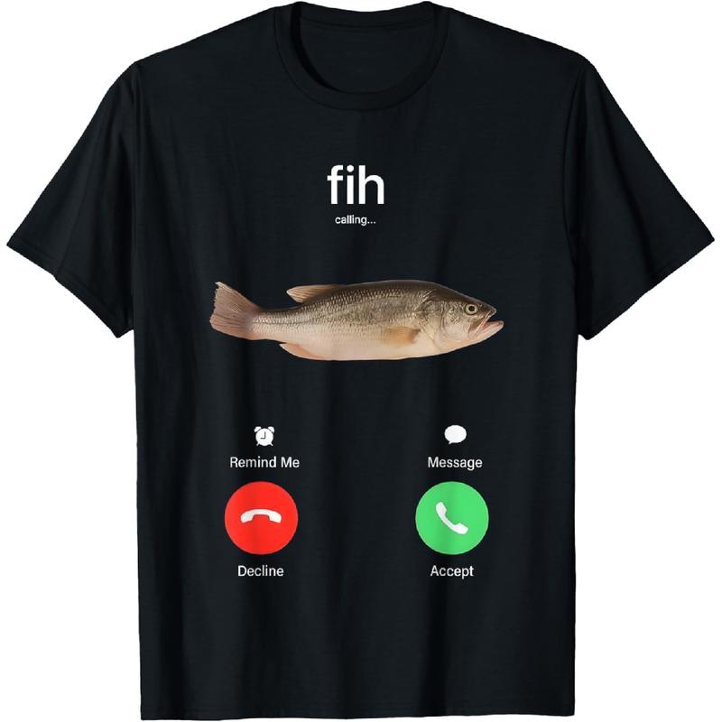 "Fih" Funny Misspelled Fish Meme, Simple Humor T-Shirt/Sweatshirt/Hoodie
