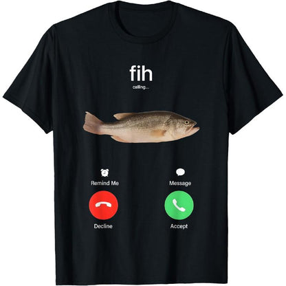 "Fih" Funny Misspelled Fish Meme, Simple Humor T-Shirt/Sweatshirt/Hoodie