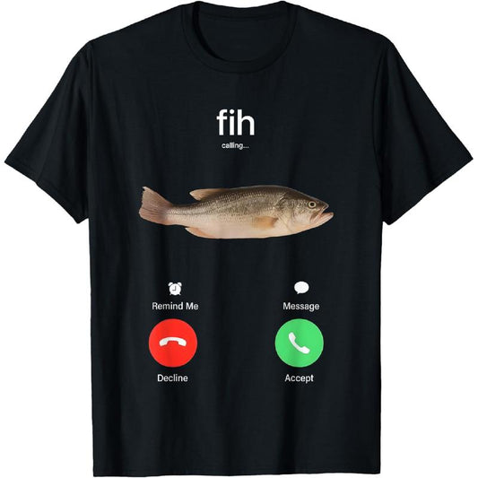 "Fih" Funny Misspelled Fish Meme, Simple Humor T-Shirt/Sweatshirt/Hoodie