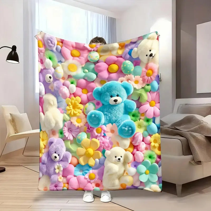 Blooming Friends Floral Soft Blanket