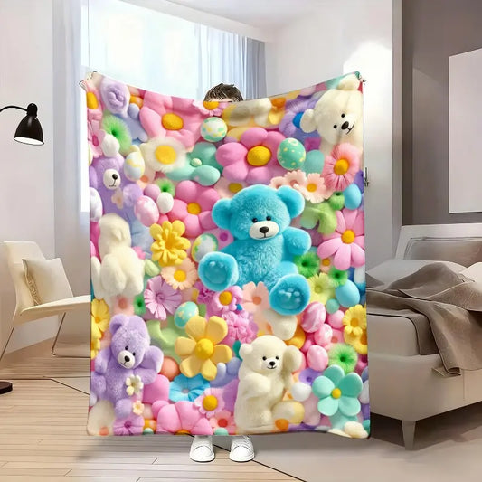 Blooming Friends Floral Soft Blanket