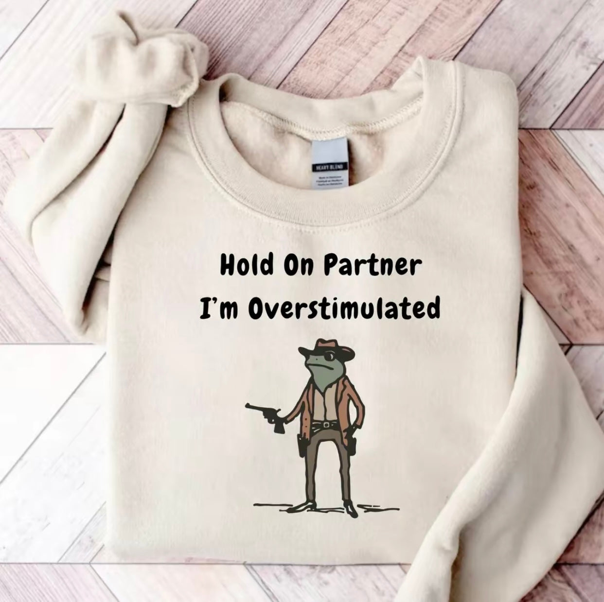 Hold On Partner I'm Overstimulated T-Shirt/Sweatshirt/Hoodie