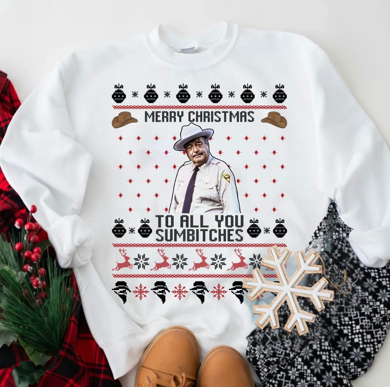 Smokey And The Bandit Merry Christmas To All You Sumbitches T-Shirt/Sweatshirt/Hoodie