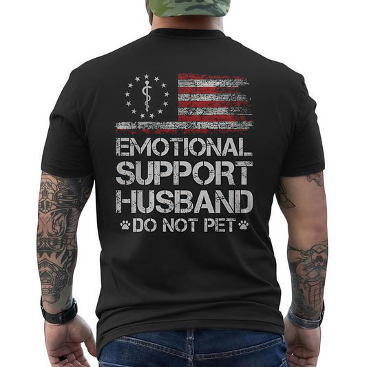 Emotional Support Husband Flag Funny T-Shirt/Sweatshirt/Hoodie