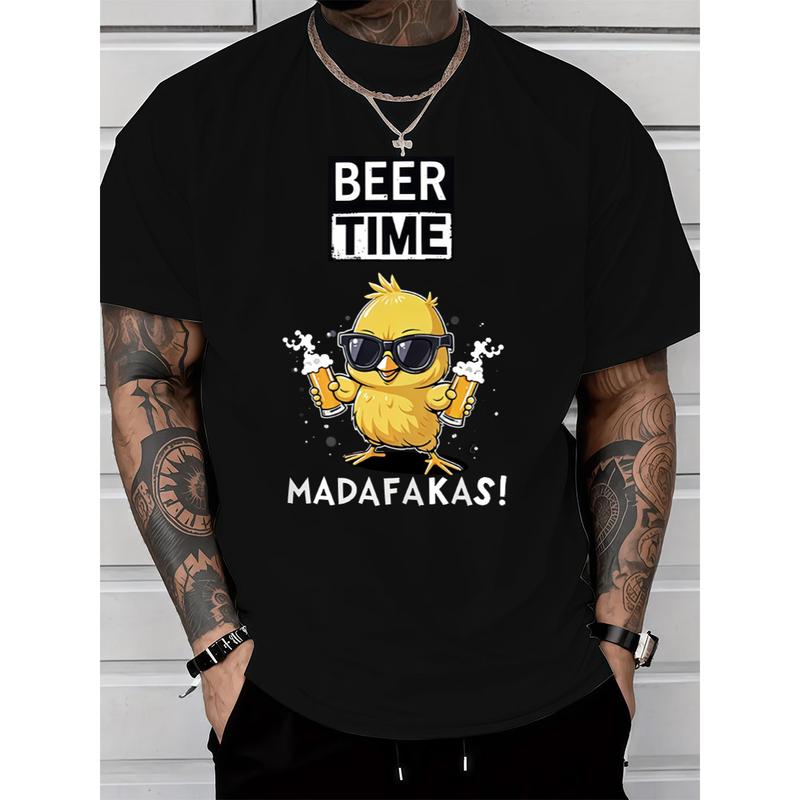 Beer Time Chicken Funny Graphic T-Shirt/Sweatshirt/Hoodie