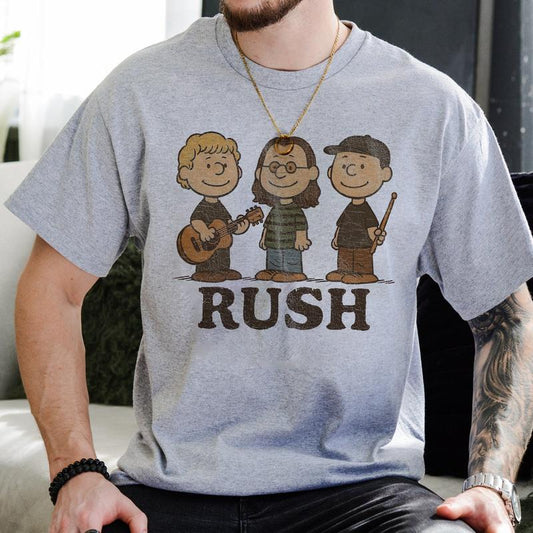 Rush Band Cartoon Vintage Retro Rock Band Music Fan T-Shirt/Sweatshirt/Hoodie
