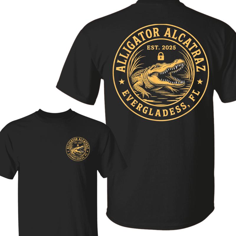 Alligator Alcatraz Florida Everglades Funny Retro T-Shirt/Sweatshirt/Hoodie