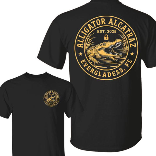 Alligator Alcatraz Florida Everglades Funny Retro T-Shirt/Sweatshirt/Hoodie