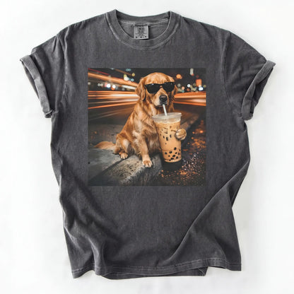 Dog Drinking Bubble Tea Meme Gift for Dog Lovers T-Shirt/Sweatshirt/Hoodie