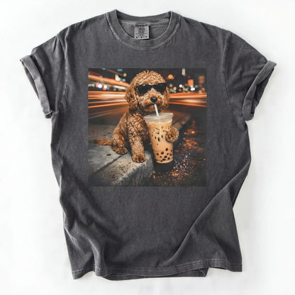 Dog Drinking Bubble Tea Meme Gift for Dog Lovers T-Shirt/Sweatshirt/Hoodie