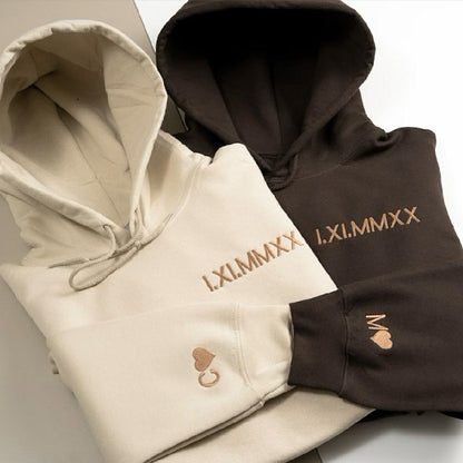 Custom Embroidered Roman Numeral Hoodie