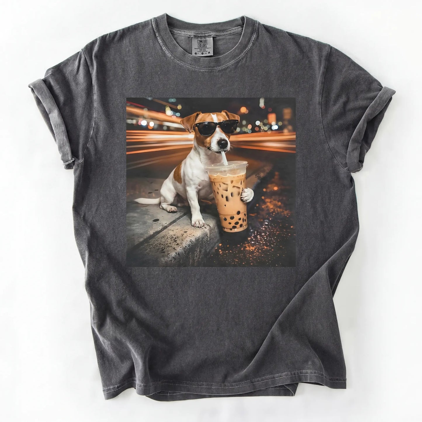 Dog Drinking Bubble Tea Meme Gift for Dog Lovers T-Shirt/Sweatshirt/Hoodie