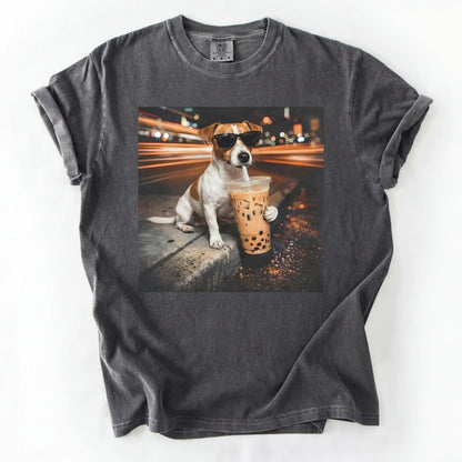 Dog Drinking Bubble Tea Meme Gift for Dog Lovers T-Shirt/Sweatshirt/Hoodie