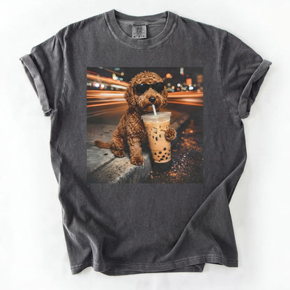 Dog Drinking Bubble Tea Meme Gift for Dog Lovers T-Shirt/Sweatshirt/Hoodie