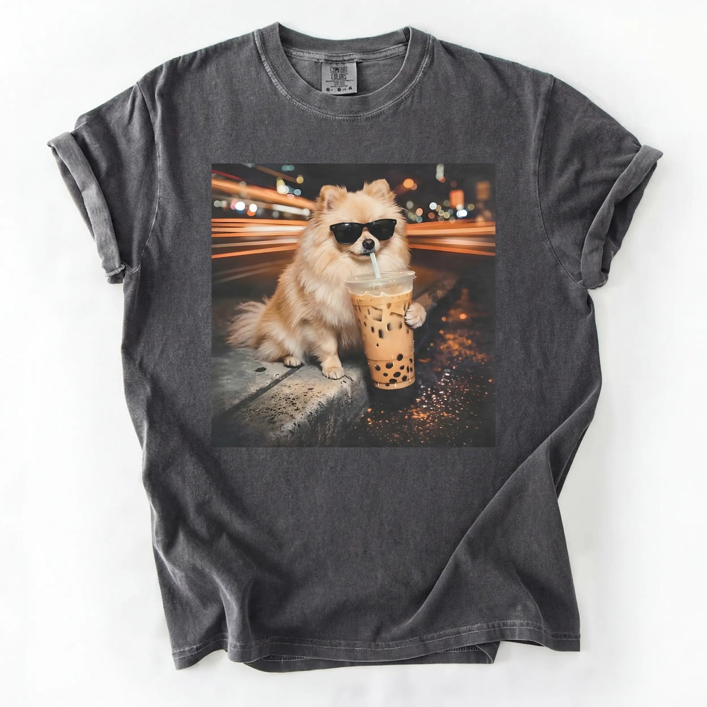 Dog Drinking Bubble Tea Meme Gift for Dog Lovers T-Shirt/Sweatshirt/Hoodie