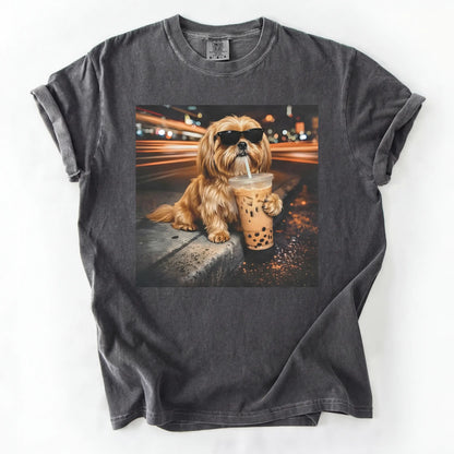 Dog Drinking Bubble Tea Meme Gift for Dog Lovers T-Shirt/Sweatshirt/Hoodie