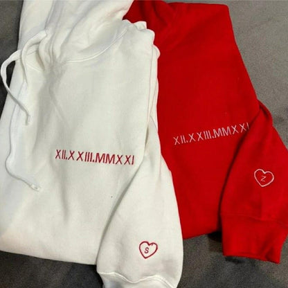 Custom Embroidered Roman Numeral Hoodie