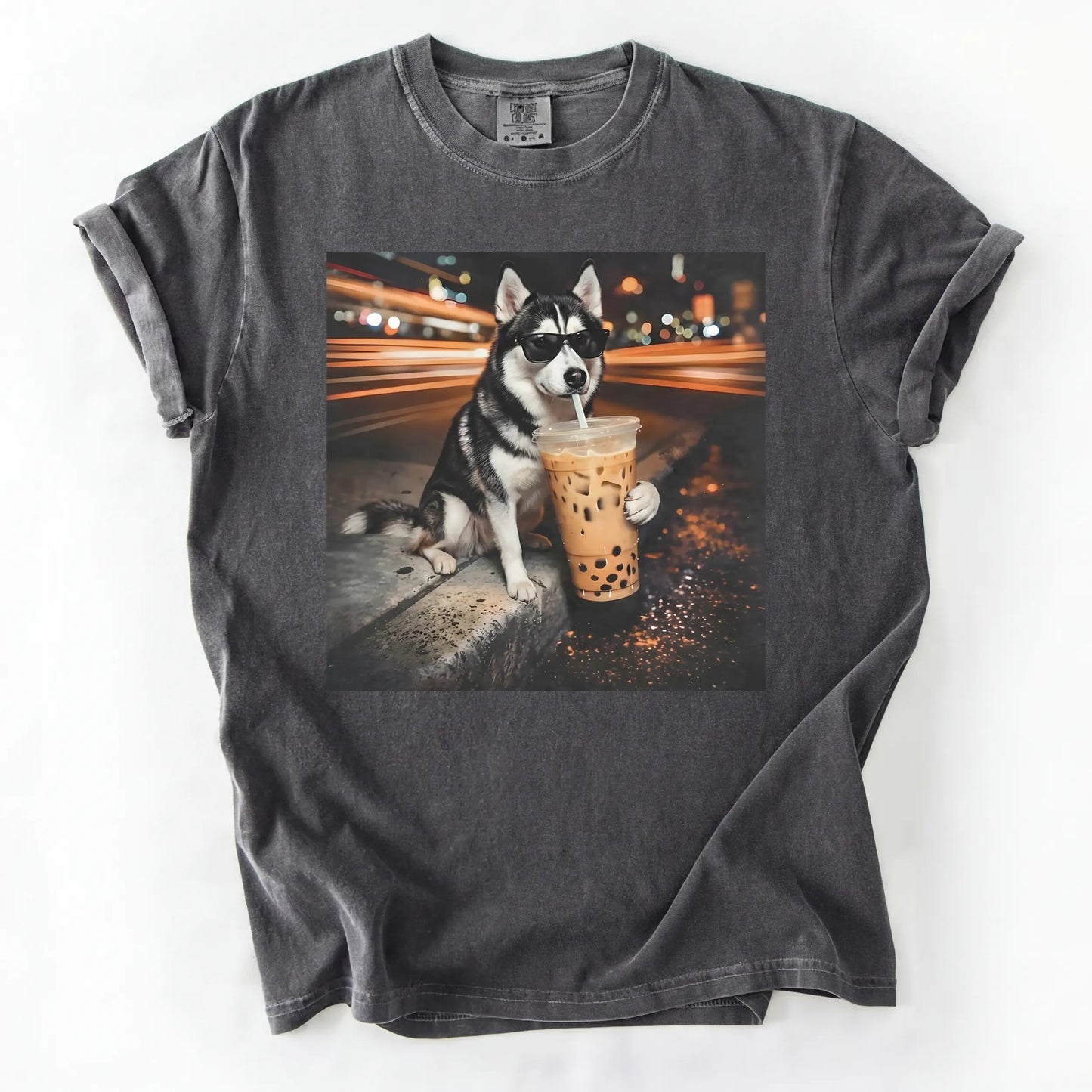 Dog Drinking Bubble Tea Meme Gift for Dog Lovers T-Shirt/Sweatshirt/Hoodie