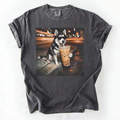 Dog Drinking Bubble Tea Meme Gift for Dog Lovers T-Shirt/Sweatshirt/Hoodie