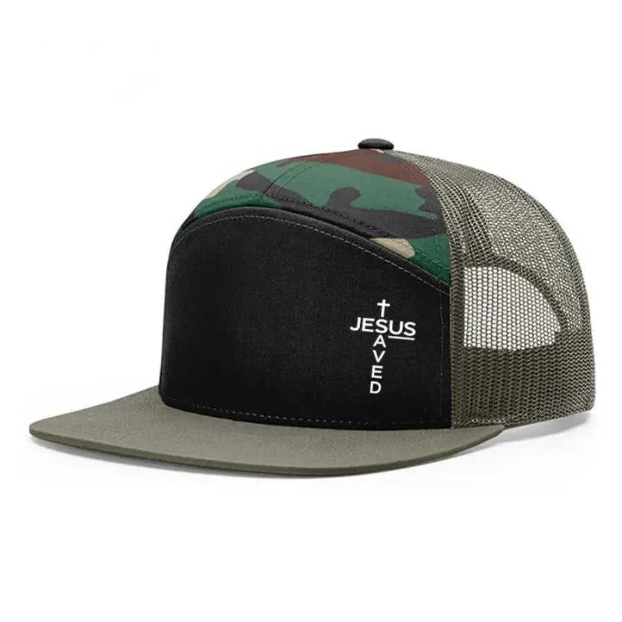 Jesus Saved Cross Printed Hat
