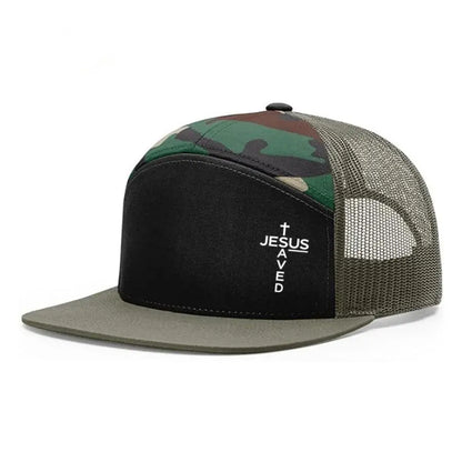 Jesus Saved Cross Printed Hat