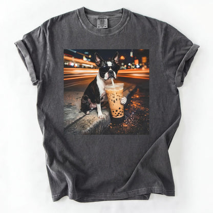 Dog Drinking Bubble Tea Meme Gift for Dog Lovers T-Shirt/Sweatshirt/Hoodie