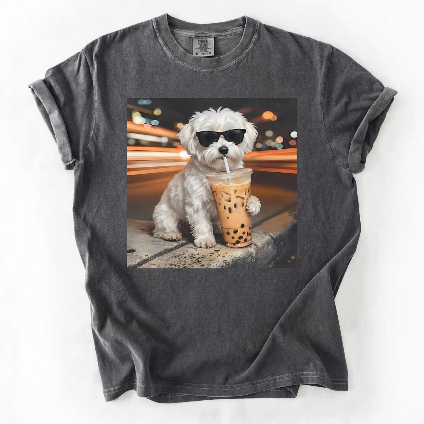 Dog Drinking Bubble Tea Meme Gift for Dog Lovers T-Shirt/Sweatshirt/Hoodie
