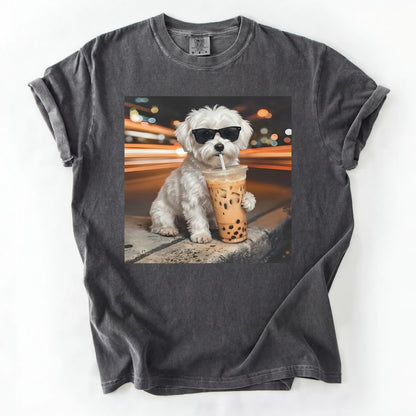 Dog Drinking Bubble Tea Meme Gift for Dog Lovers T-Shirt/Sweatshirt/Hoodie