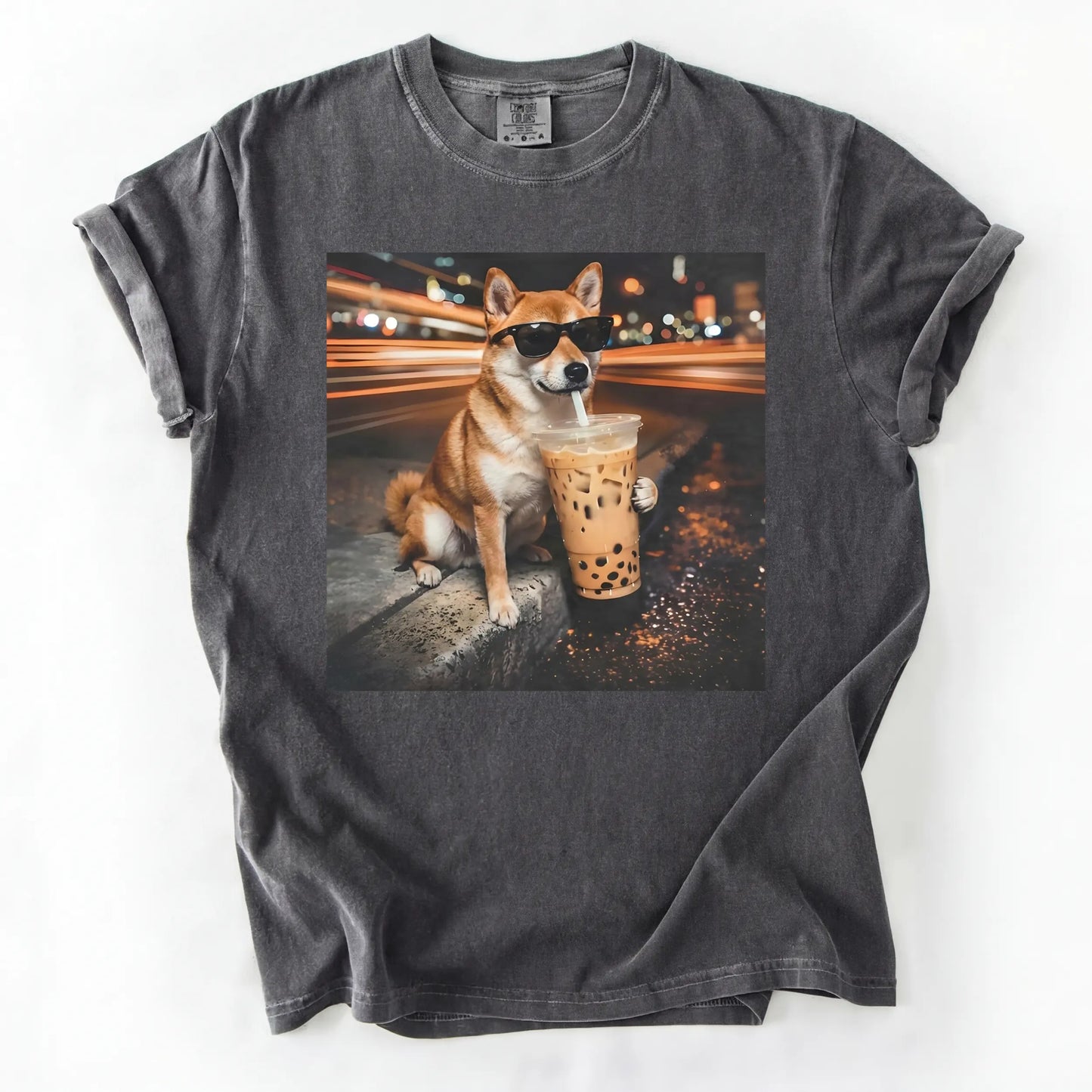 Dog Drinking Bubble Tea Meme Gift for Dog Lovers T-Shirt/Sweatshirt/Hoodie