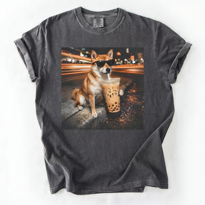 Dog Drinking Bubble Tea Meme Gift for Dog Lovers T-Shirt/Sweatshirt/Hoodie