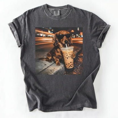 Dog Drinking Bubble Tea Meme Gift for Dog Lovers T-Shirt/Sweatshirt/Hoodie