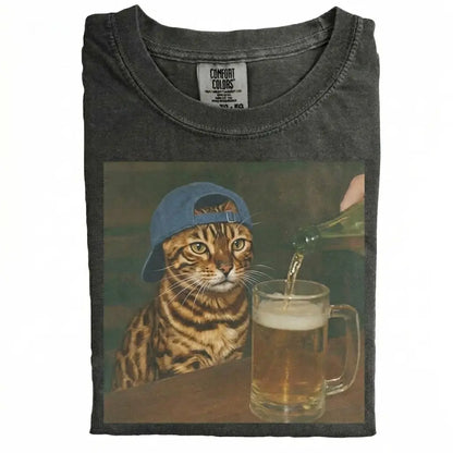 Cat Drinking Beer Meme T-Shirt/Sweatshirt/Hoodie