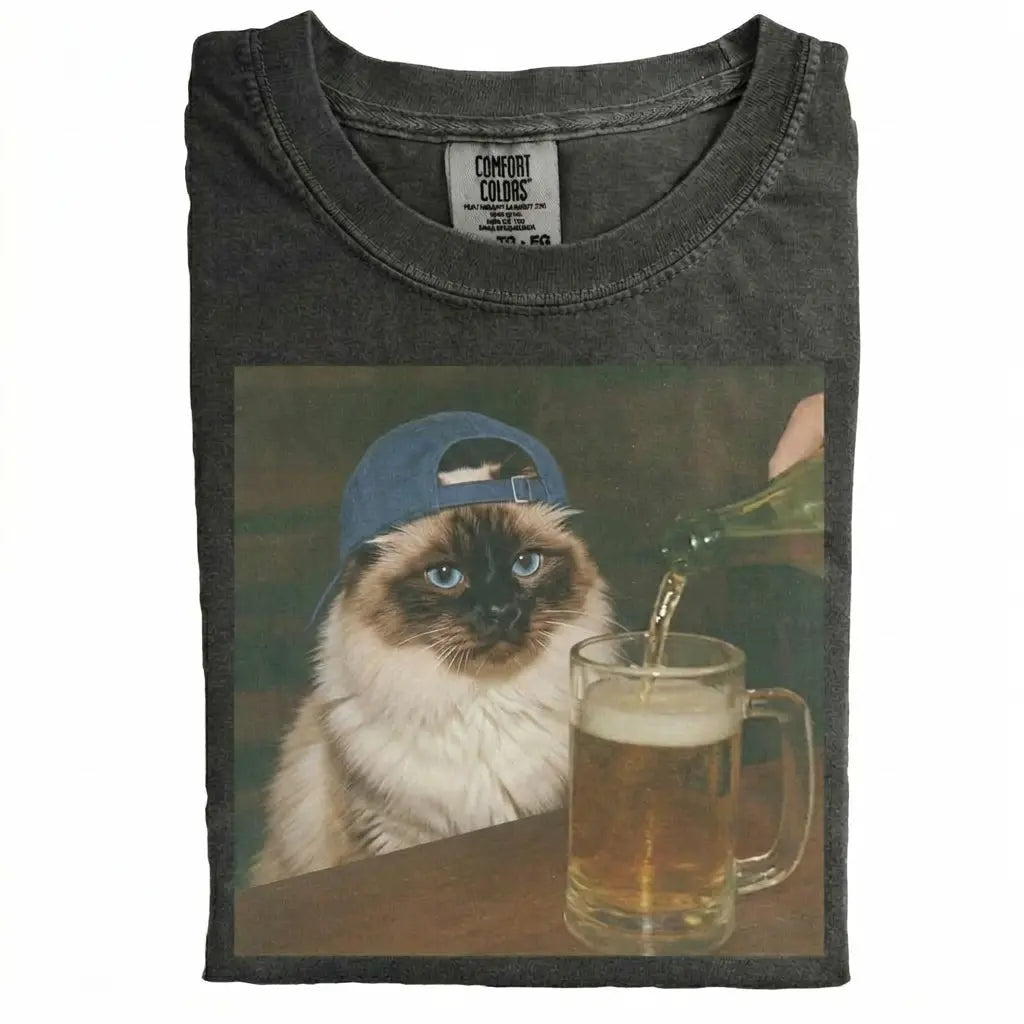 Cat Drinking Beer Meme T-Shirt/Sweatshirt/Hoodie