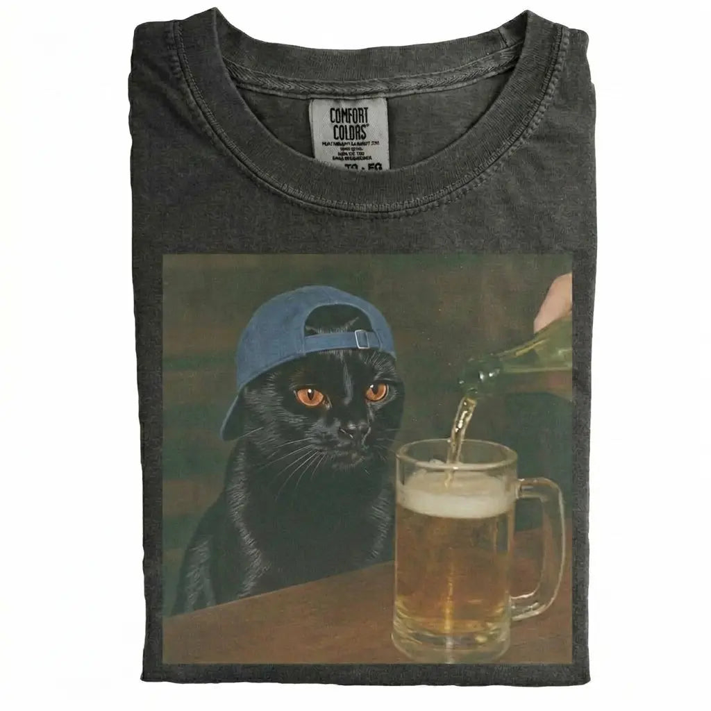 Cat Drinking Beer Meme T-Shirt/Sweatshirt/Hoodie
