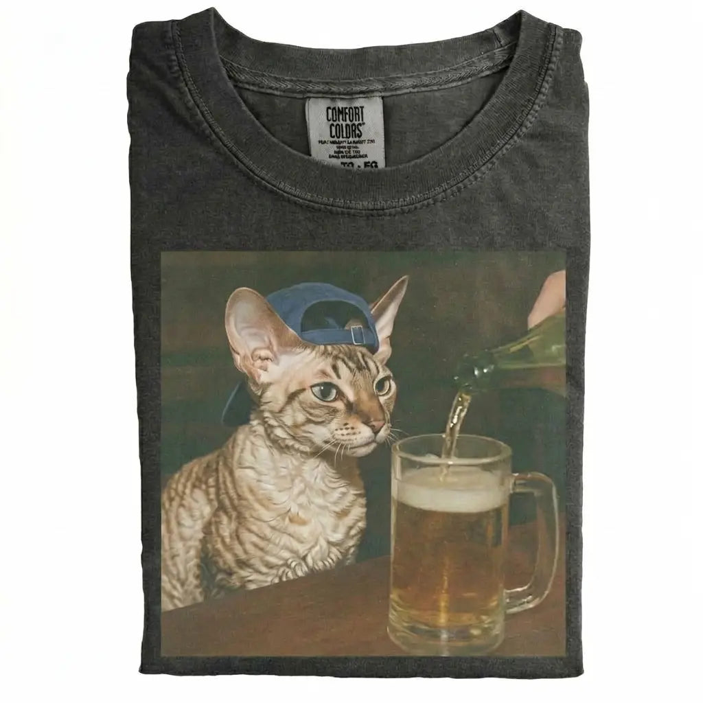 Cat Drinking Beer Meme T-Shirt/Sweatshirt/Hoodie