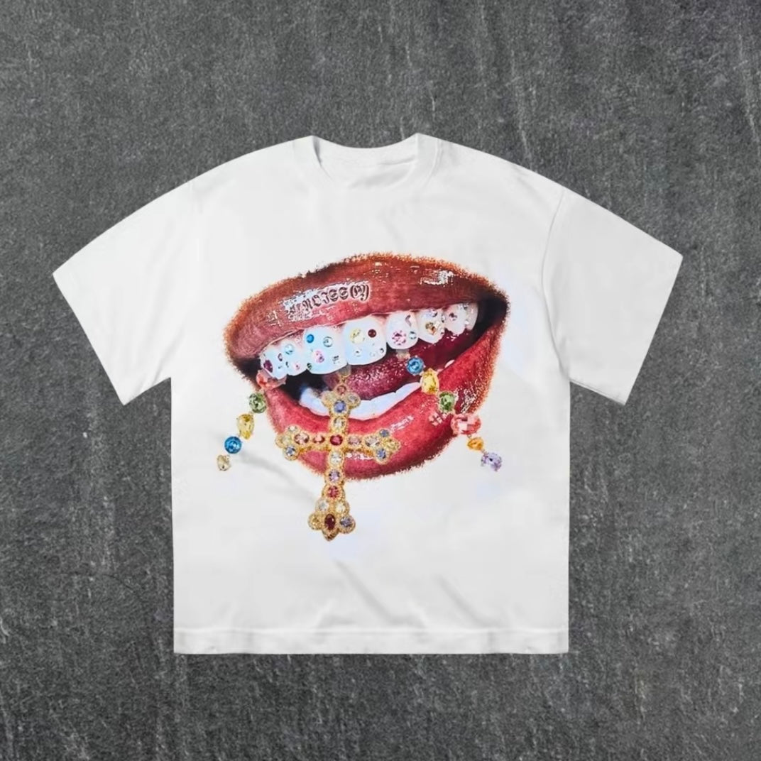 Diamond Teeth Cross T-Shirt/Sweatshirt/Hoodie