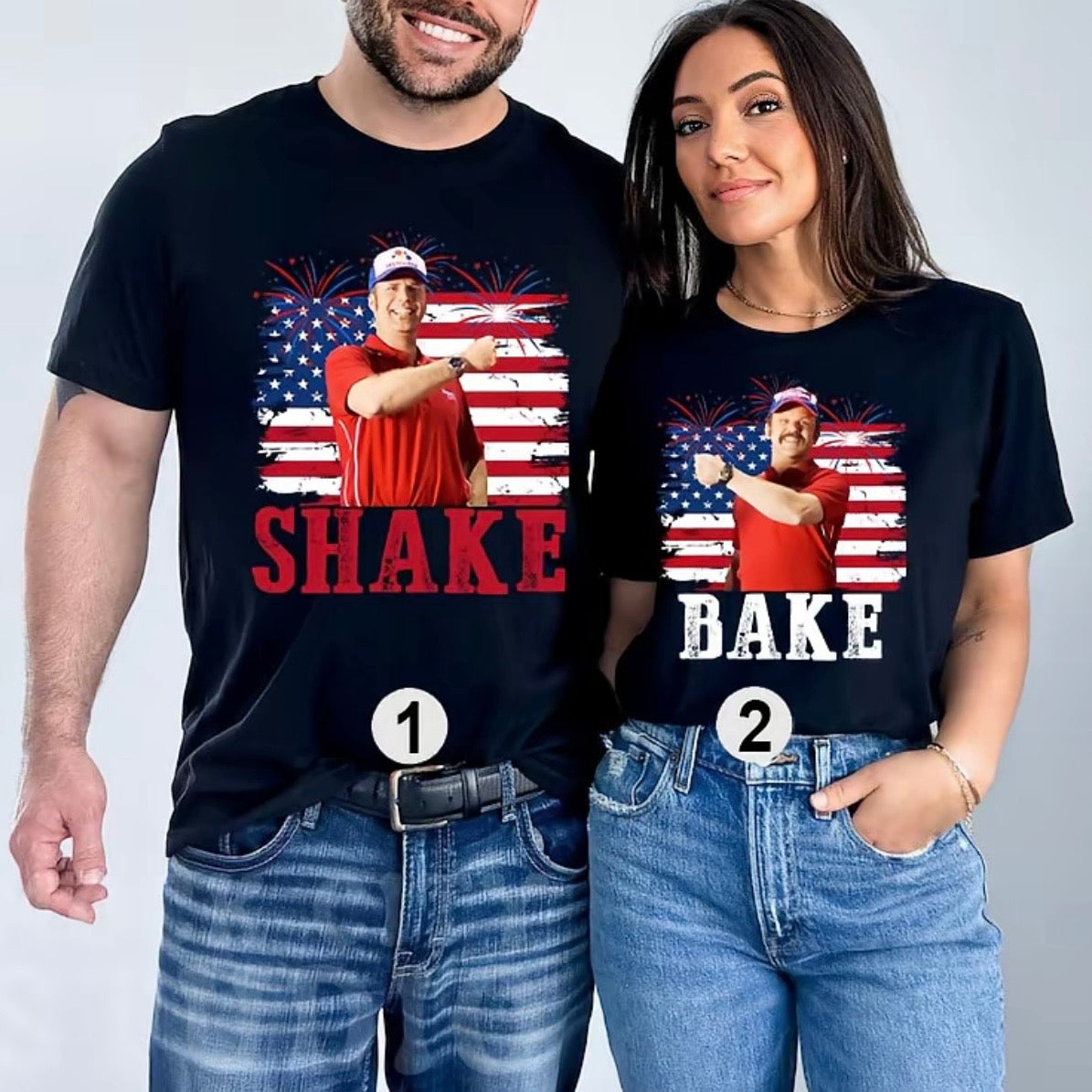 Shake and Bake 4th of July Ricky Bobby & Carl Naughton Jr Funny T-Shirt/Sweatshirt/Hoodie